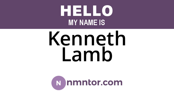 Kenneth Lamb