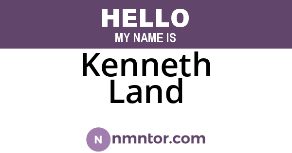Kenneth Land