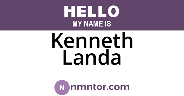 Kenneth Landa