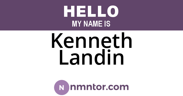 Kenneth Landin