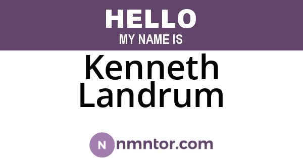 Kenneth Landrum