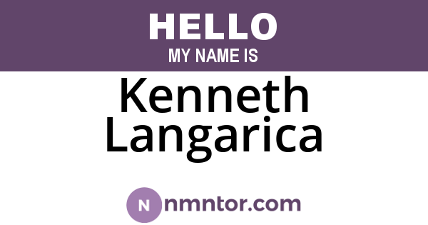 Kenneth Langarica