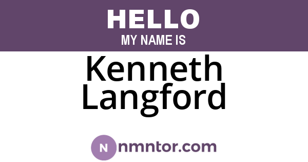 Kenneth Langford