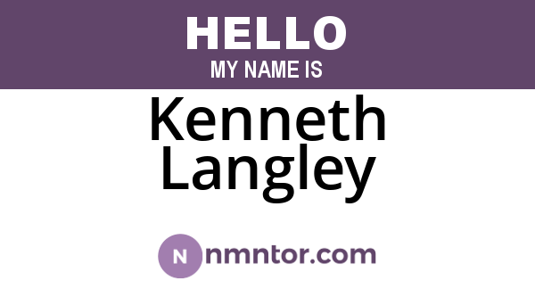 Kenneth Langley