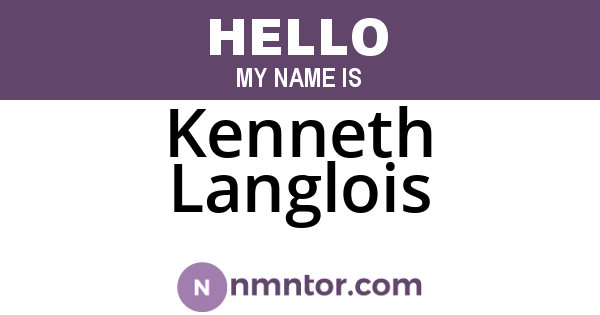 Kenneth Langlois