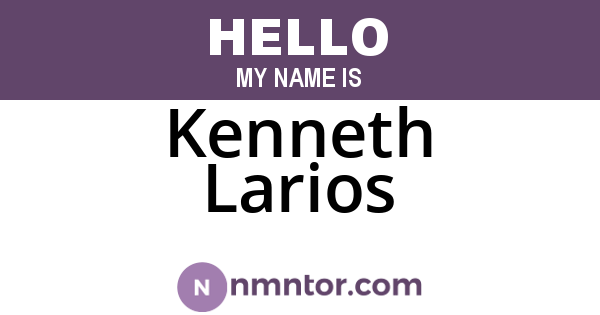Kenneth Larios