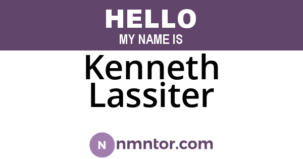 Kenneth Lassiter