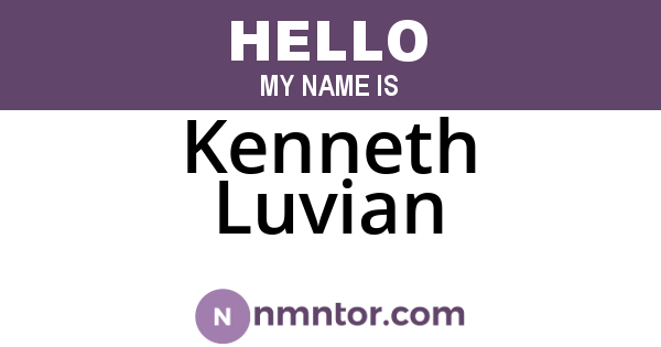 Kenneth Luvian