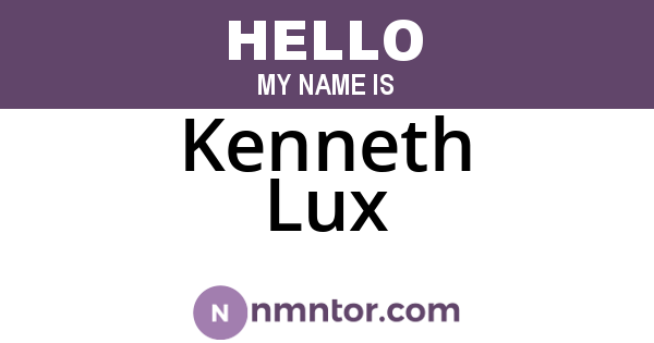Kenneth Lux