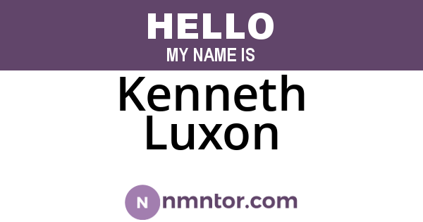 Kenneth Luxon