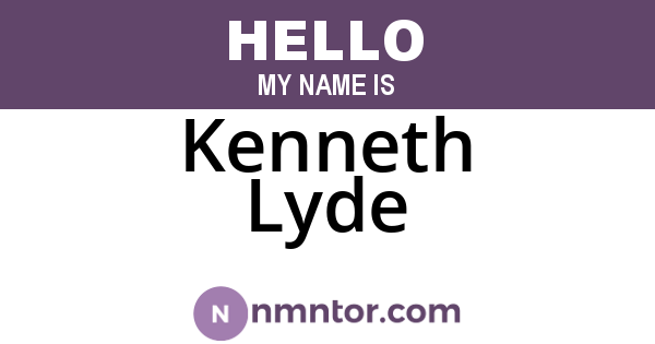 Kenneth Lyde