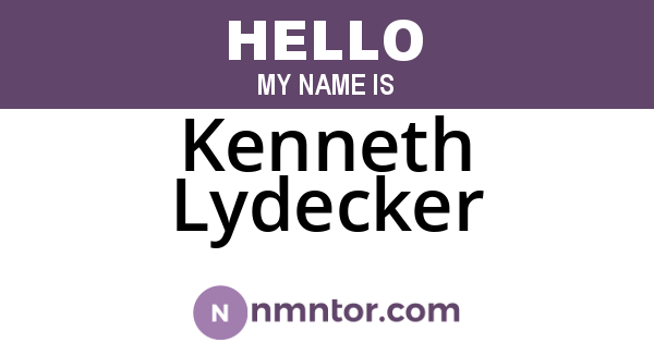 Kenneth Lydecker