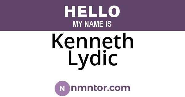 Kenneth Lydic