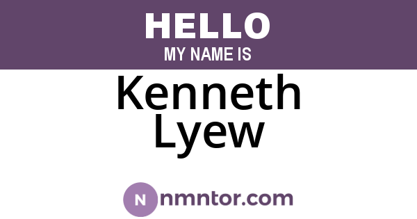 Kenneth Lyew