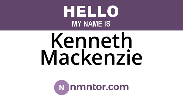 Kenneth Mackenzie