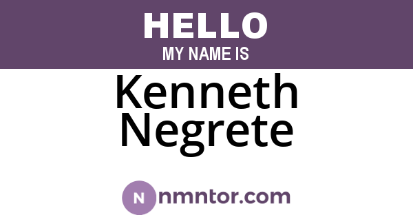 Kenneth Negrete