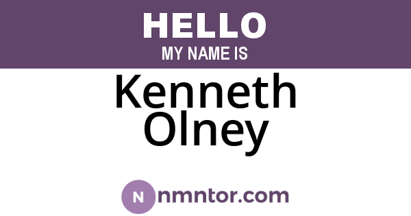 Kenneth Olney