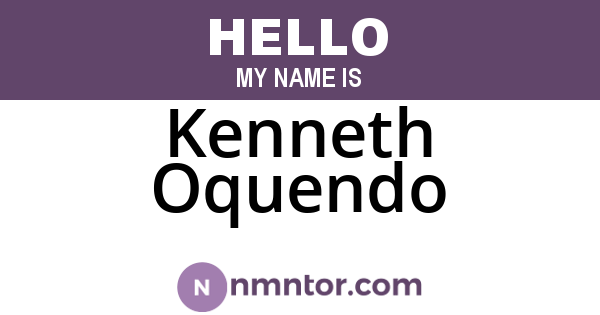 Kenneth Oquendo