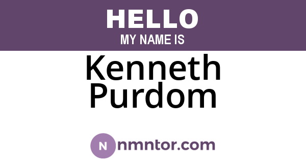 Kenneth Purdom