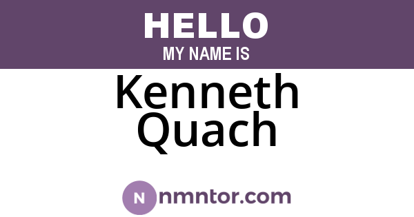 Kenneth Quach
