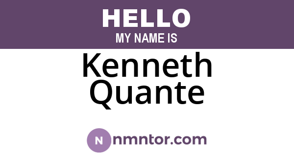 Kenneth Quante