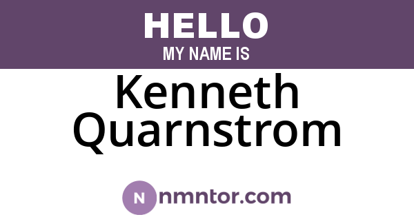 Kenneth Quarnstrom