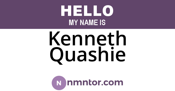 Kenneth Quashie