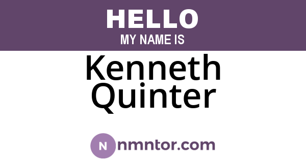 Kenneth Quinter