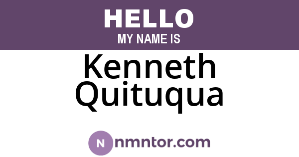 Kenneth Quituqua
