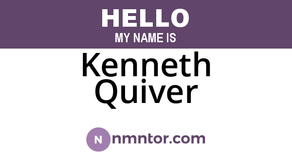 Kenneth Quiver