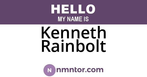 Kenneth Rainbolt