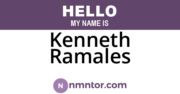 Kenneth Ramales