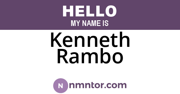 Kenneth Rambo