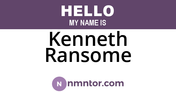 Kenneth Ransome