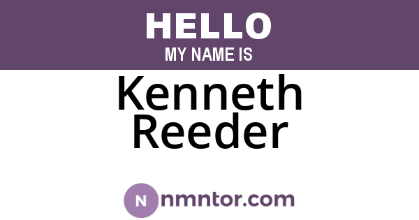 Kenneth Reeder