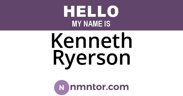 Kenneth Ryerson