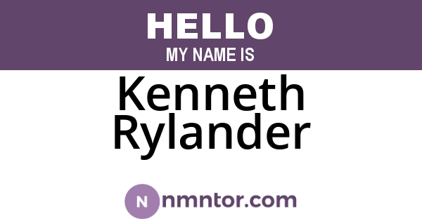 Kenneth Rylander
