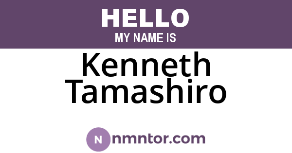 Kenneth Tamashiro