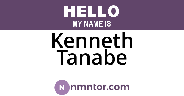 Kenneth Tanabe