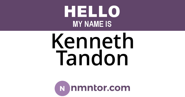Kenneth Tandon