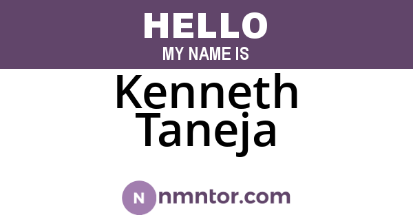 Kenneth Taneja