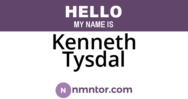 Kenneth Tysdal