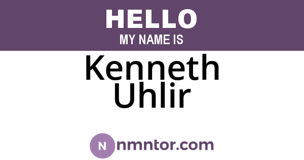Kenneth Uhlir