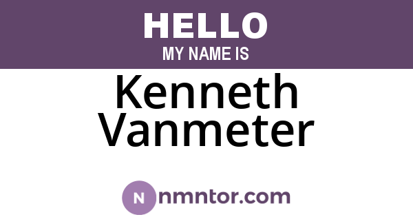 Kenneth Vanmeter