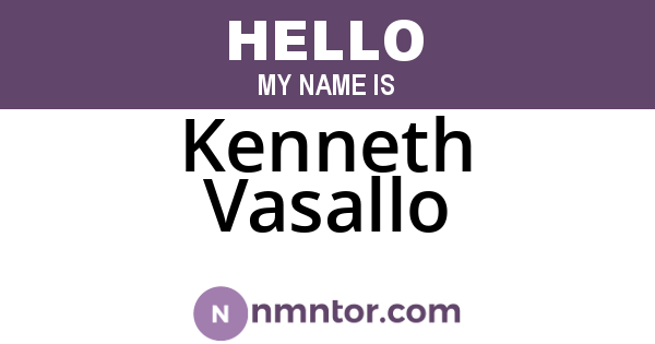 Kenneth Vasallo