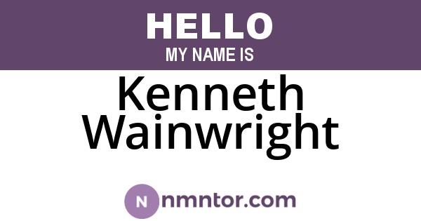 Kenneth Wainwright