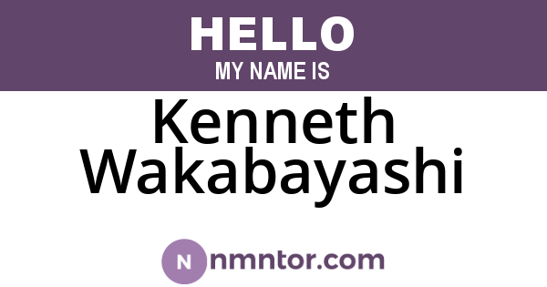 Kenneth Wakabayashi