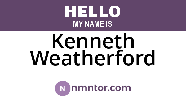 Kenneth Weatherford