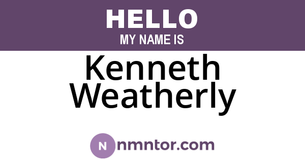 Kenneth Weatherly