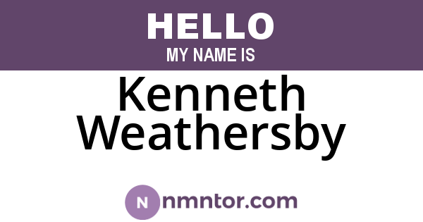 Kenneth Weathersby